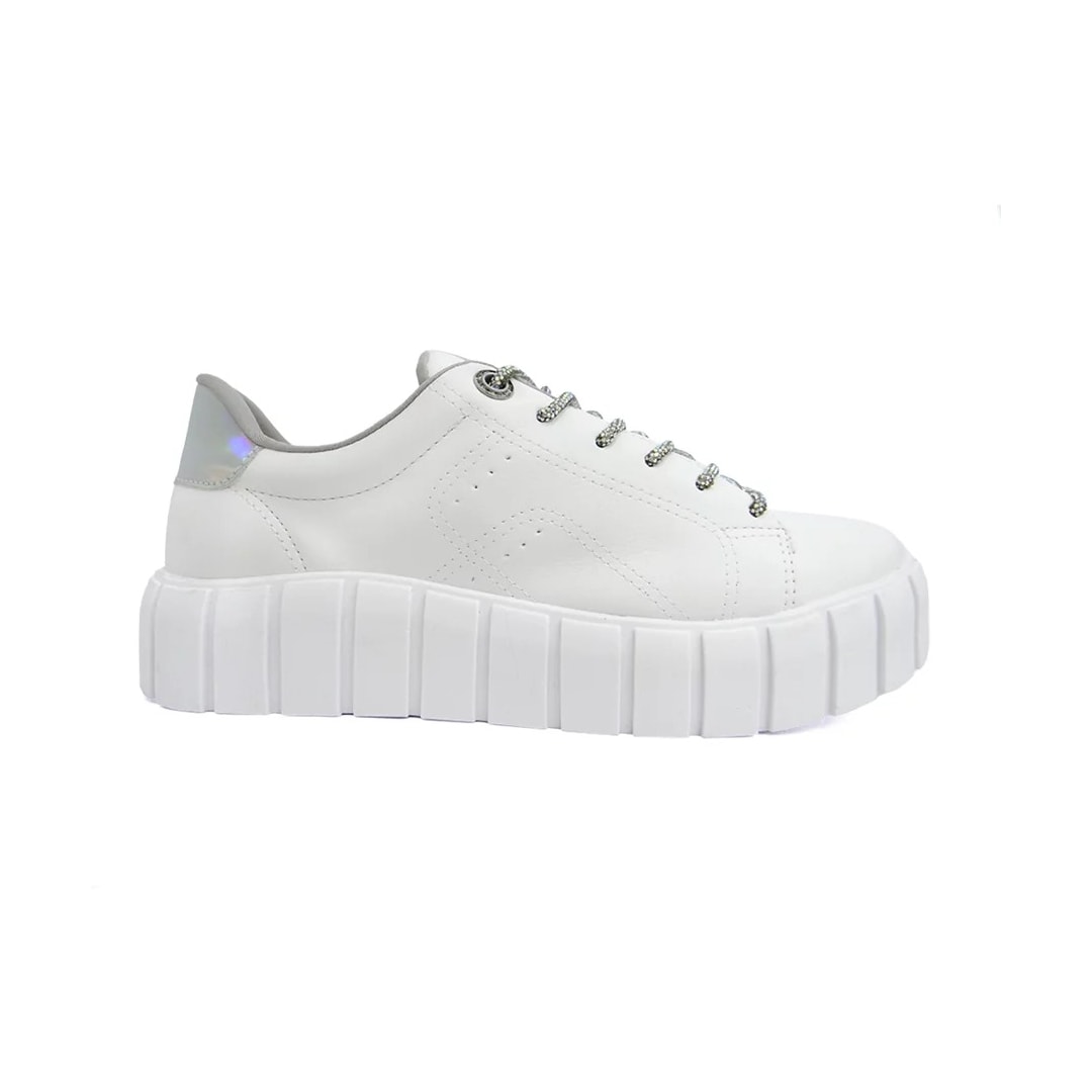 Tênis Via Marte Casual 23-10910 Branco/Prata Tênis Via Marte Casual 23-10910 Branco/Prata