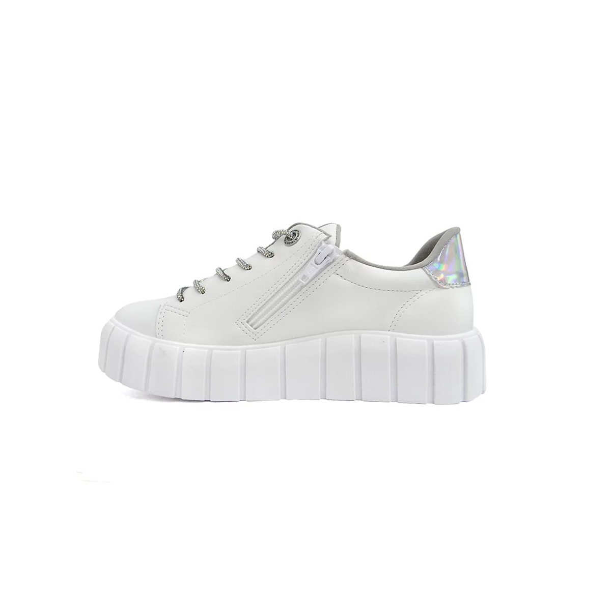 Tênis Via Marte Casual 23-10910 Branco/Prata Tênis Via Marte Casual 23-10910 Branco/Prata