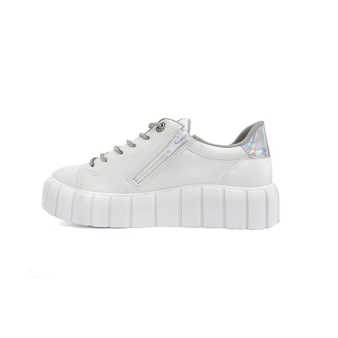Tênis Via Marte Casual 23-10910 Branco/Prata Tênis Via Marte Casual 23-10910 Branco/Prata