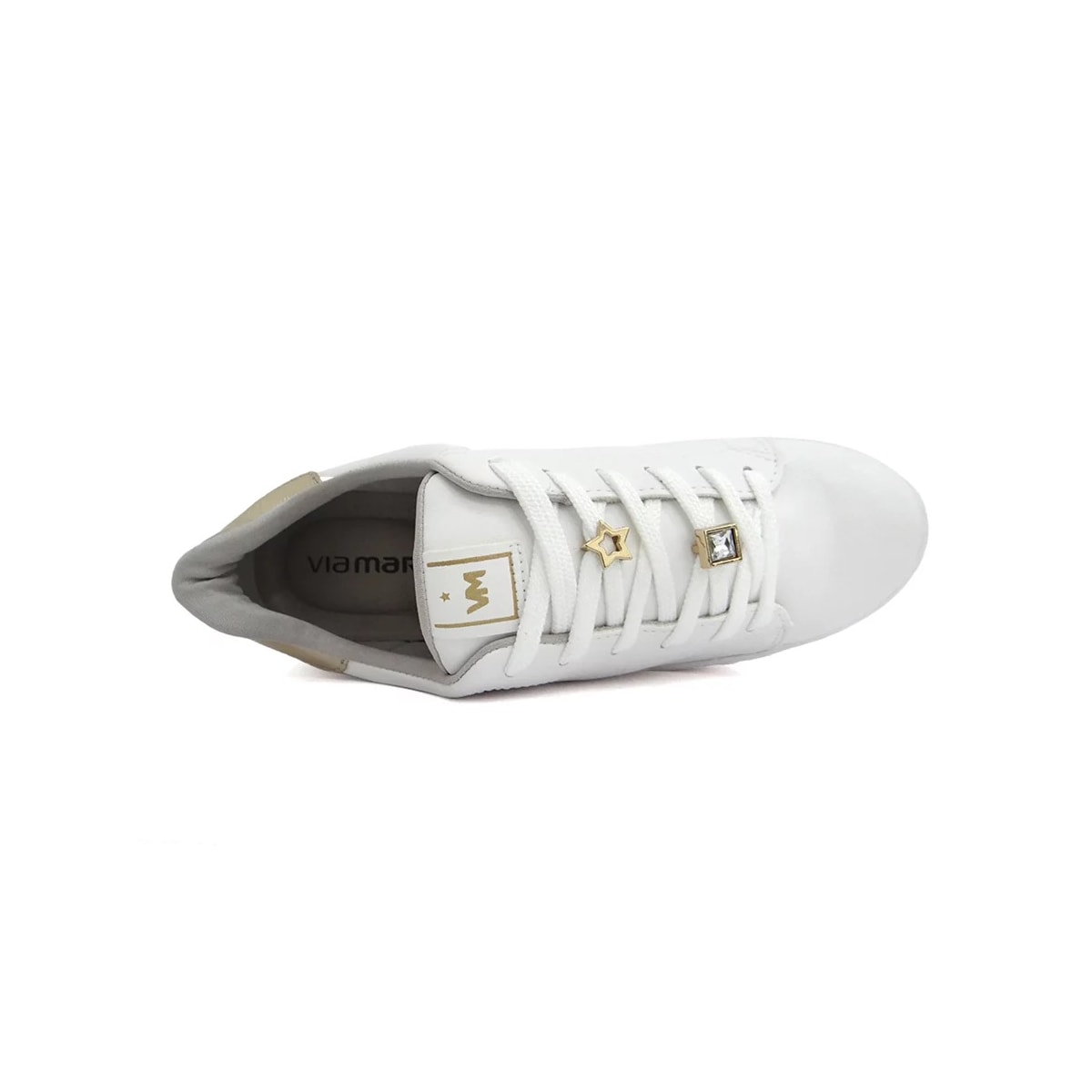 Tênis Via Marte Casual 23-10910 Branco/Prata Tênis Via Marte Casual 23-10910 Branco/Prata