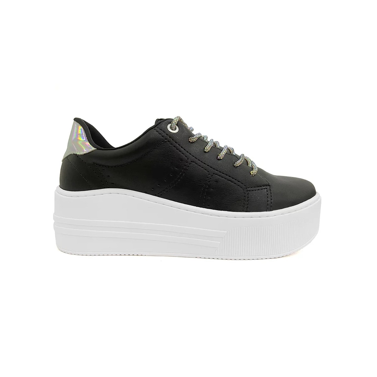 Tênis Via Marte Casual 23-1121 Preto/Prata Tênis Via Marte Casual 23-1121 Preto/Prata