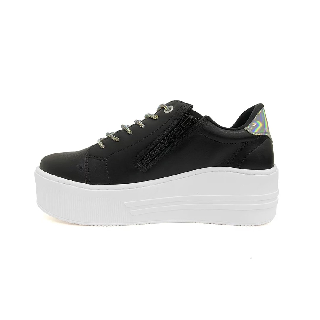 Tênis Via Marte Casual 23-1121 Preto/Prata
