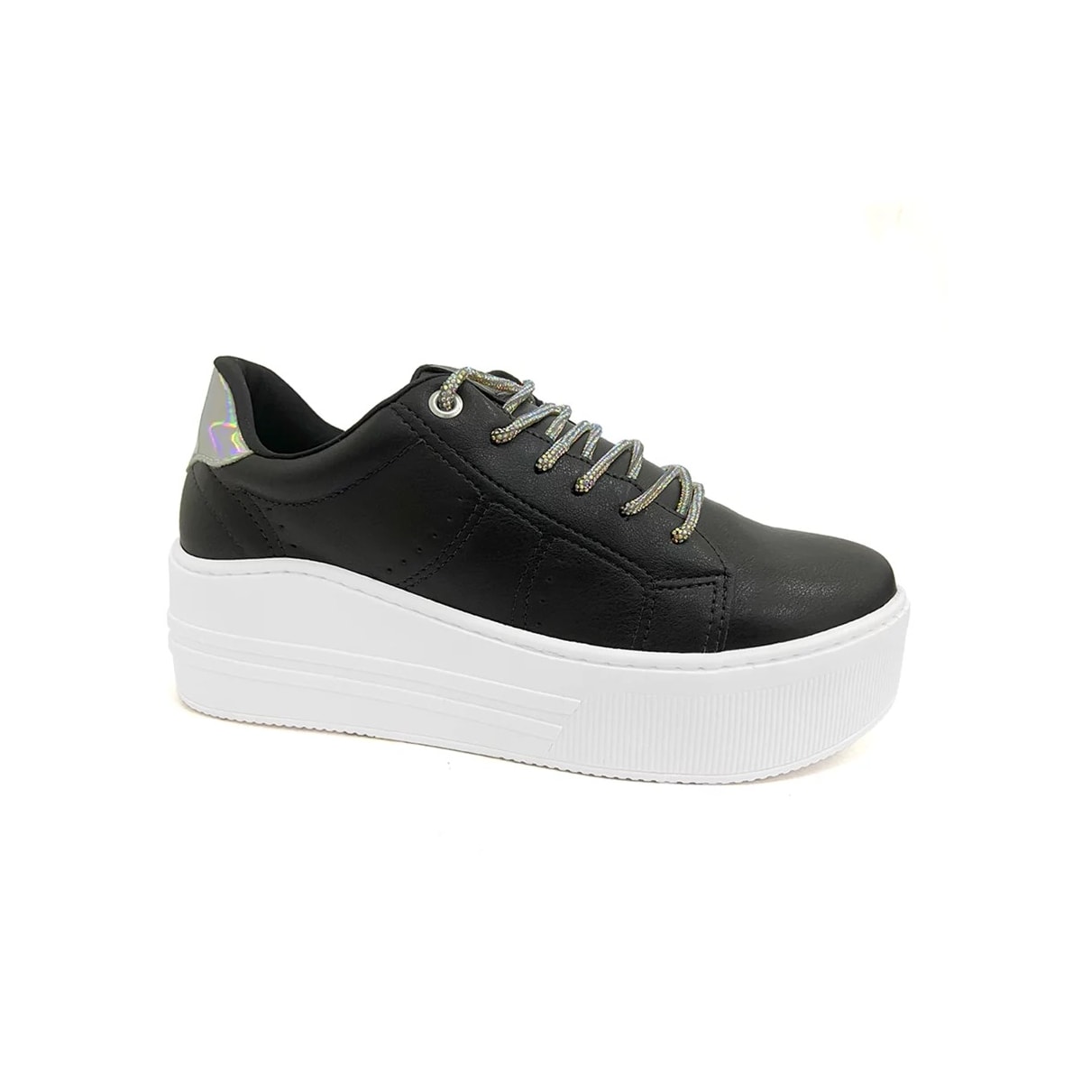 Tênis Via Marte Casual 23-1121 Preto/Prata Tênis Via Marte Casual 23-1121 Preto/Prata