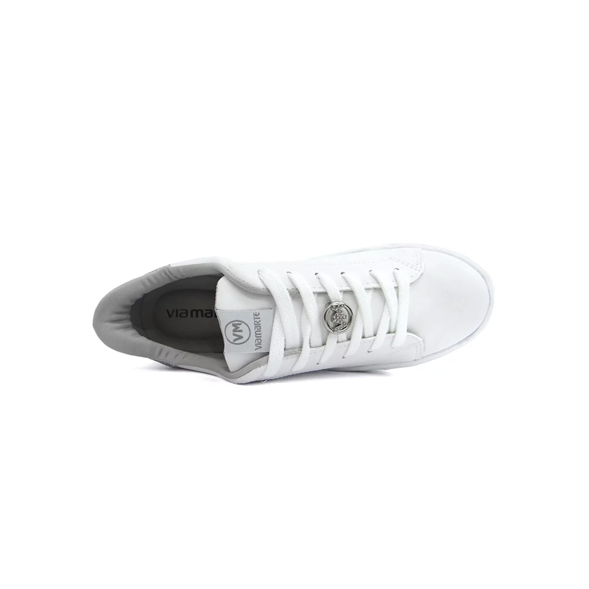 Tênis Via Marte Casual 23-11807 Branco/Prata Tênis Via Marte Casual 23-11807 Branco/Prata