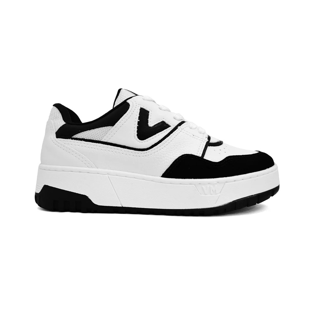 Tênis Via Marte Casual 23-13101 Preto/Branco Tênis Via Marte Casual 23-13101 Preto/Branco