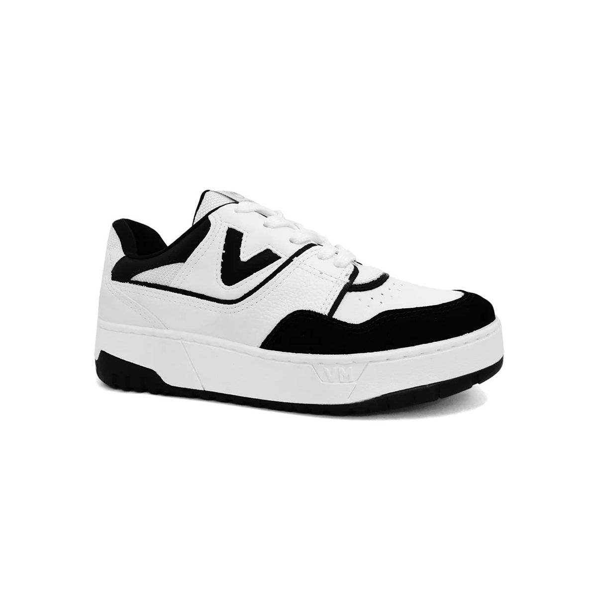 Tênis Via Marte Casual 23-13101 Preto/Branco Tênis Via Marte Casual 23-13101 Preto/Branco