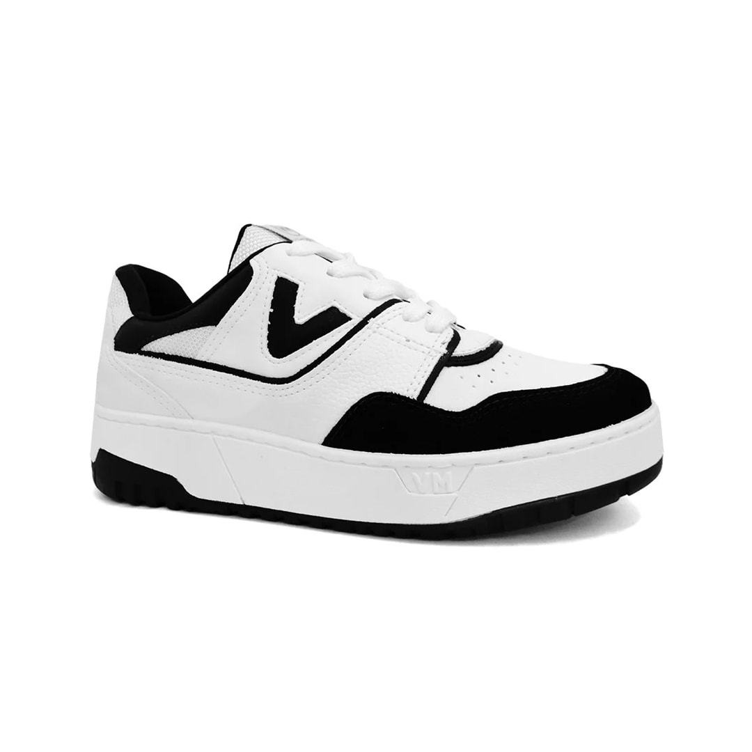 Tênis Via Marte Casual 23-13101 Preto/Branco Tênis Via Marte Casual 23-13101 Preto/Branco