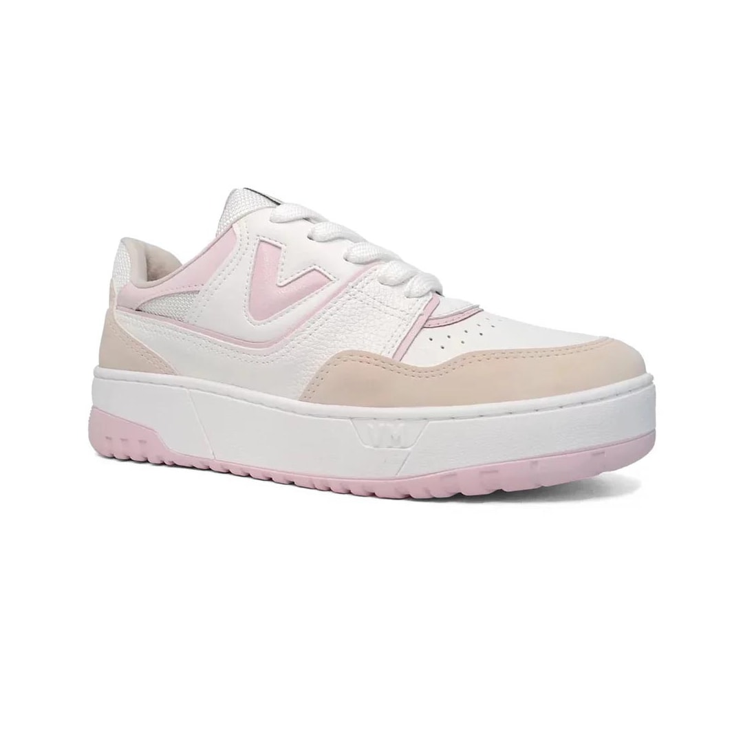 Tênis Via Marte Casual 23-13102 Aveia/Branco/Branco Tênis Via Marte Casual 23-13102 Aveia/Branco/Branco