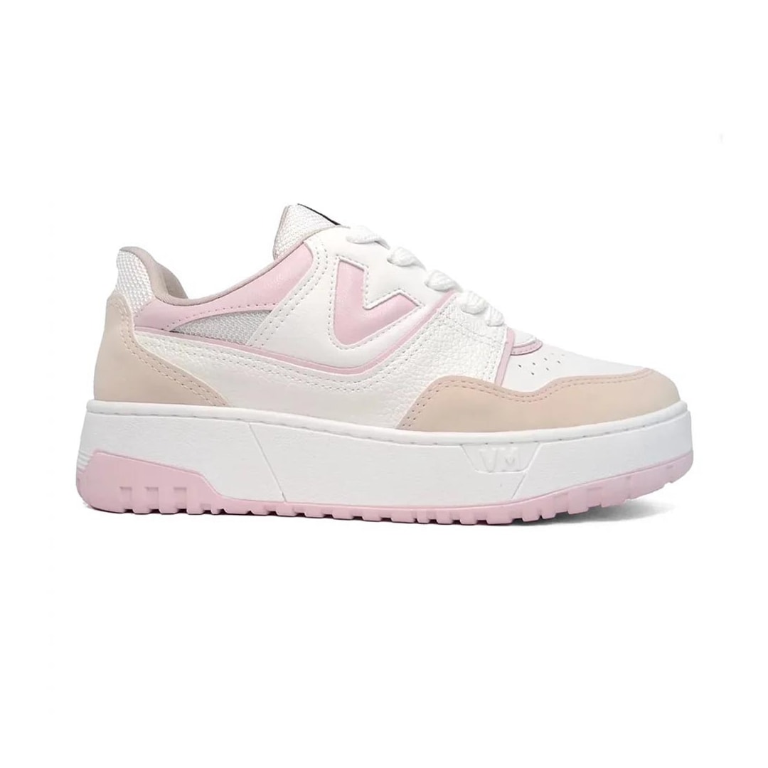 Tênis Via Marte Casual 23-13102 Aveia/Branco/Branco Tênis Via Marte Casual 23-13102 Aveia/Branco/Branco