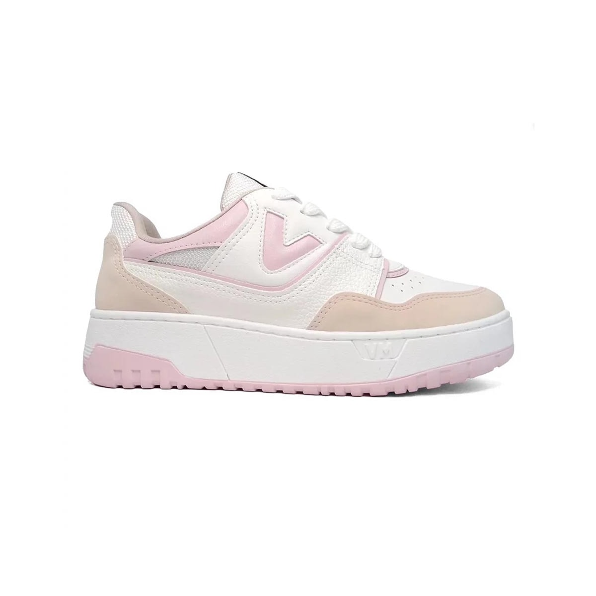 Tênis Via Marte Casual 23-13102 Aveia/Branco/Branco Tênis Via Marte Casual 23-13102 Aveia/Branco/Branco