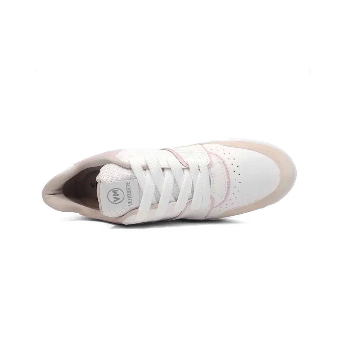 Tênis Via Marte Casual 23-13102 Aveia/Branco/Branco Tênis Via Marte Casual 23-13102 Aveia/Branco/Branco