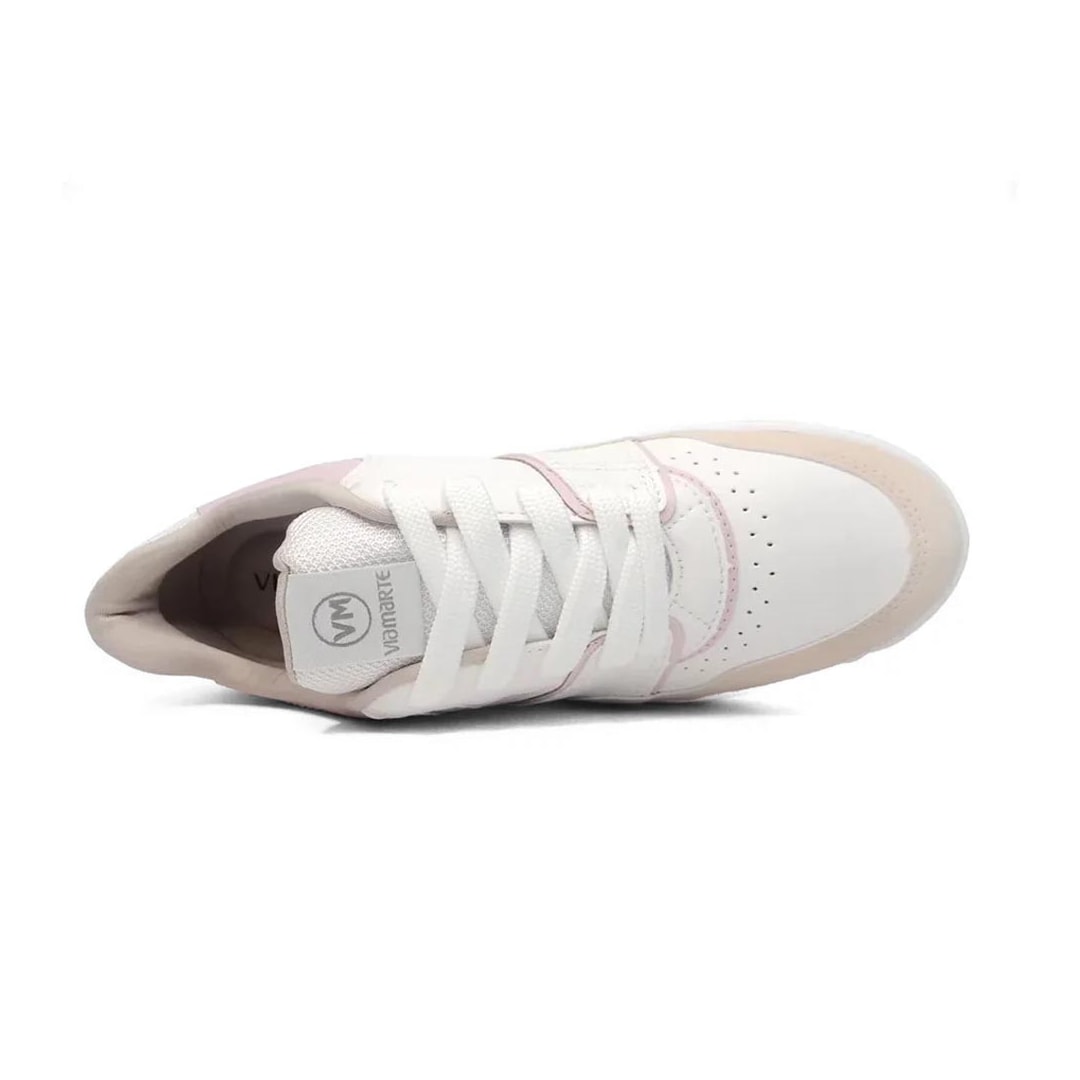 Tênis Via Marte Casual 23-13102 Aveia/Branco/Branco Tênis Via Marte Casual 23-13102 Aveia/Branco/Branco