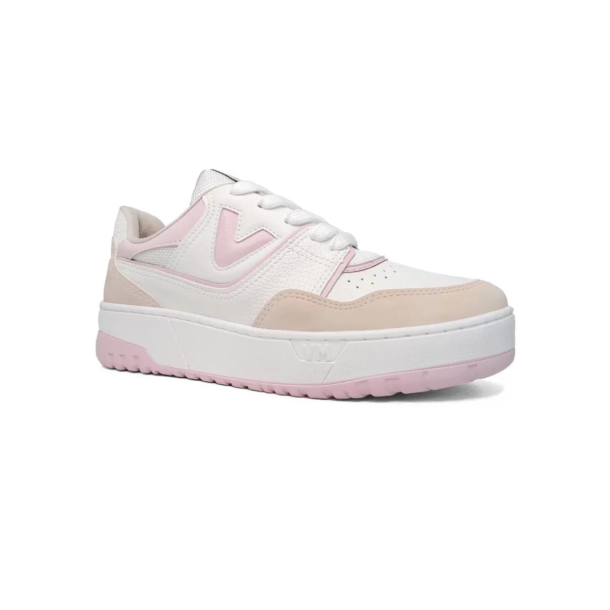 Tênis Via Marte Casual 23-13102 Aveia/Branco/Branco Tênis Via Marte Casual 23-13102 Aveia/Branco/Branco