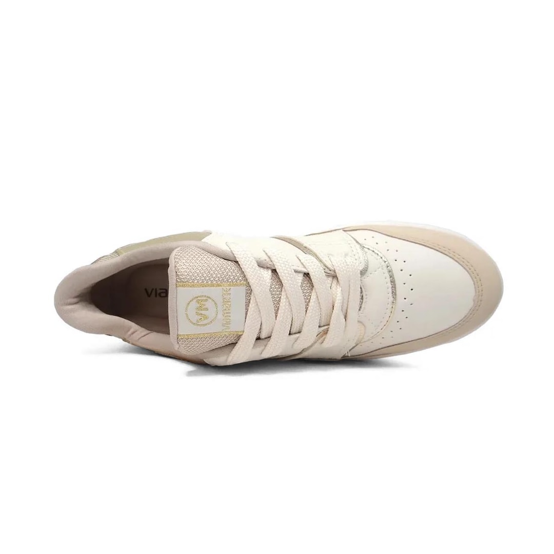 Tênis Via Marte Casual 23-13102 Baunilha/Marfim