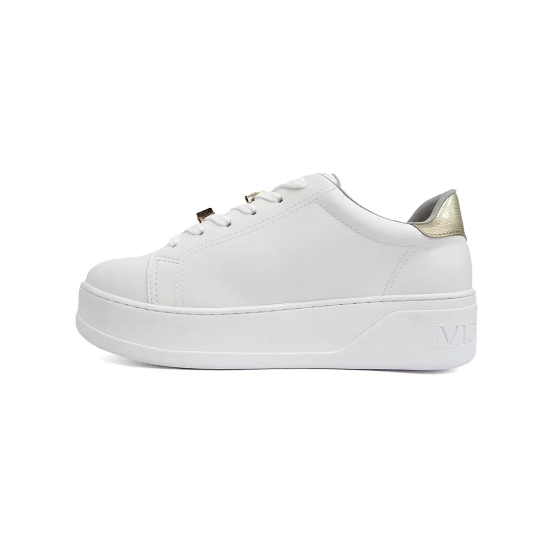 Tênis Via Marte Casual 23-13501 Branco/Gold Tênis Via Marte Casual 23-13501 Branco/Gold
