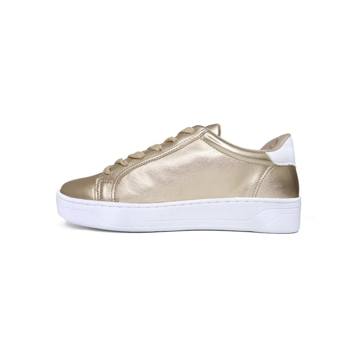Tênis Via Marte Casual 23-6202-01 Gold/Branco Tênis Via Marte Casual 23-6202-01 Gold/Branco