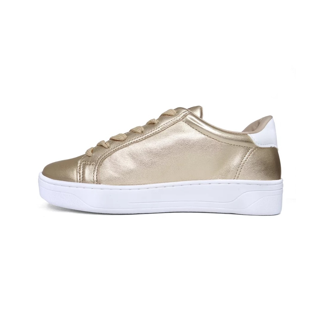 Tênis Via Marte Casual 23-6202-01 Gold/Branco