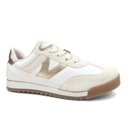 Tênis Via Marte Casual 237-024-05 Marfim/Milk/Gold