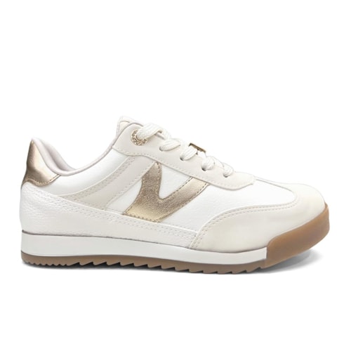 Detalhe - Tênis Via Marte Casual 237-024-05 Marfim/Milk/Gold