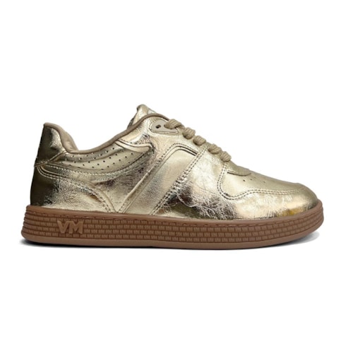 Detalhe - Tênis Via Marte Casual 277-003-01 Dourado