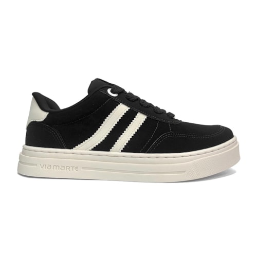 Detalhe - Tênis Via Marte Casual 281-001-02 Preto