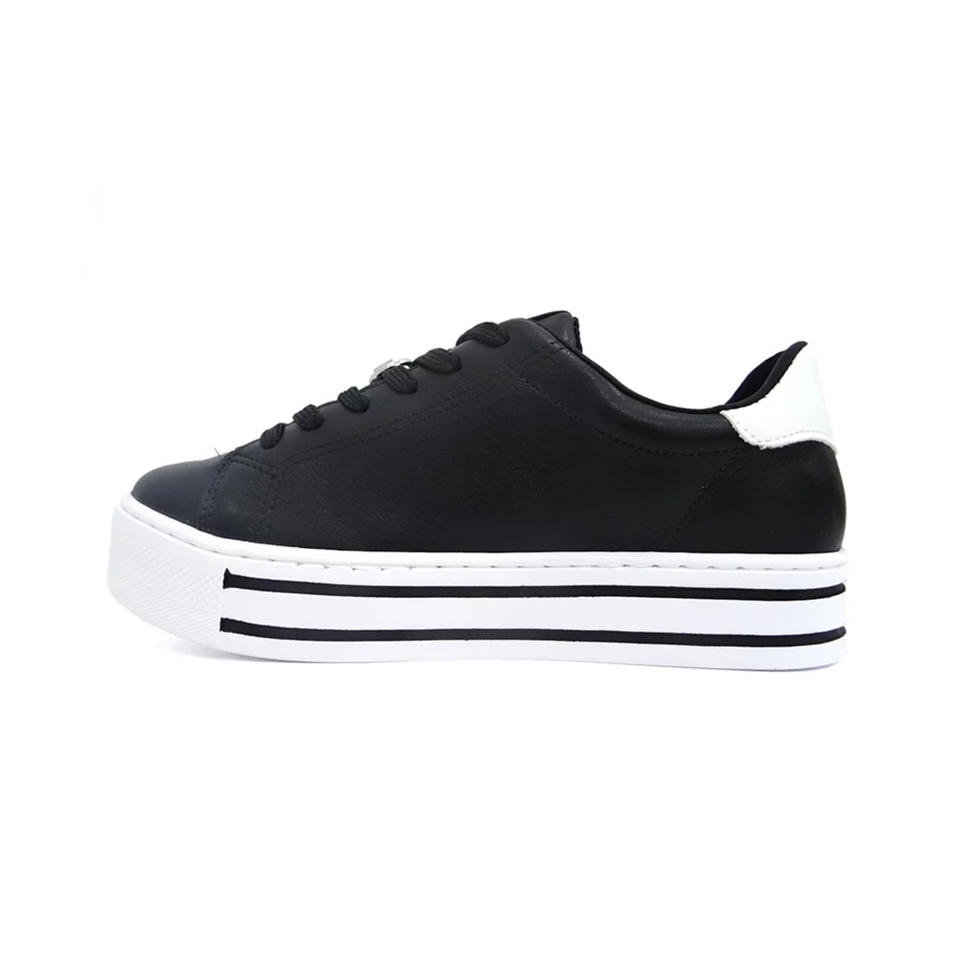 Tênis Via Marte Casual Feminino 23-11807 Preto/Branco