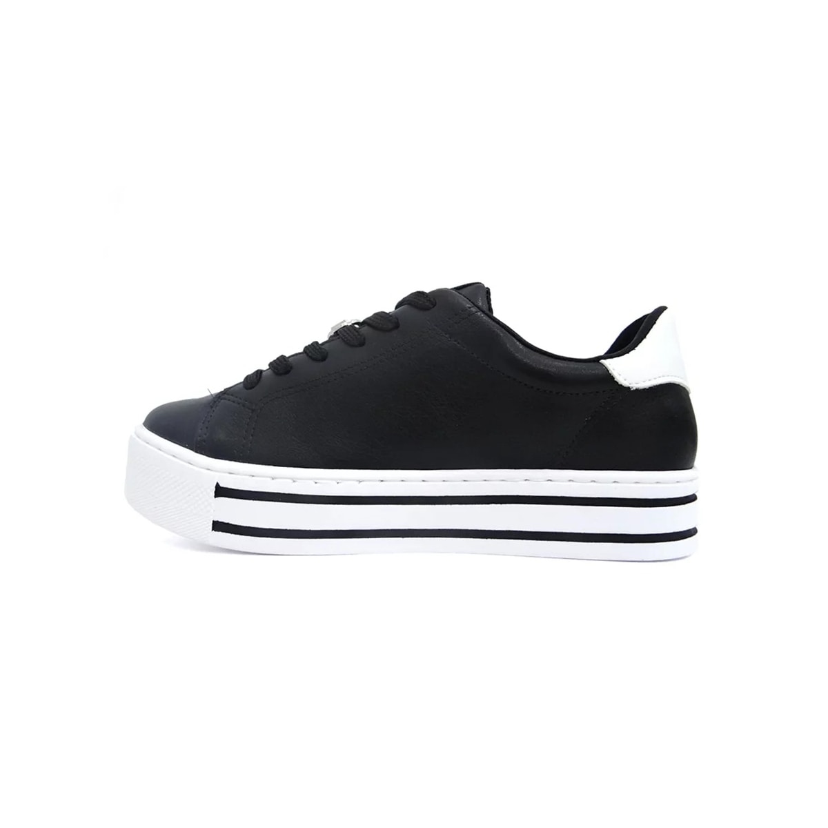 Tênis Via Marte Casual Feminino 23-11807 Preto/Branco Tênis Via Marte Casual Feminino 23-11807 Preto/Branco