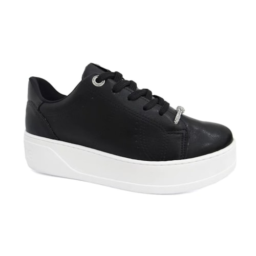 Tênis Via Marte Casual Feminino 23-13506 Preto/Preto