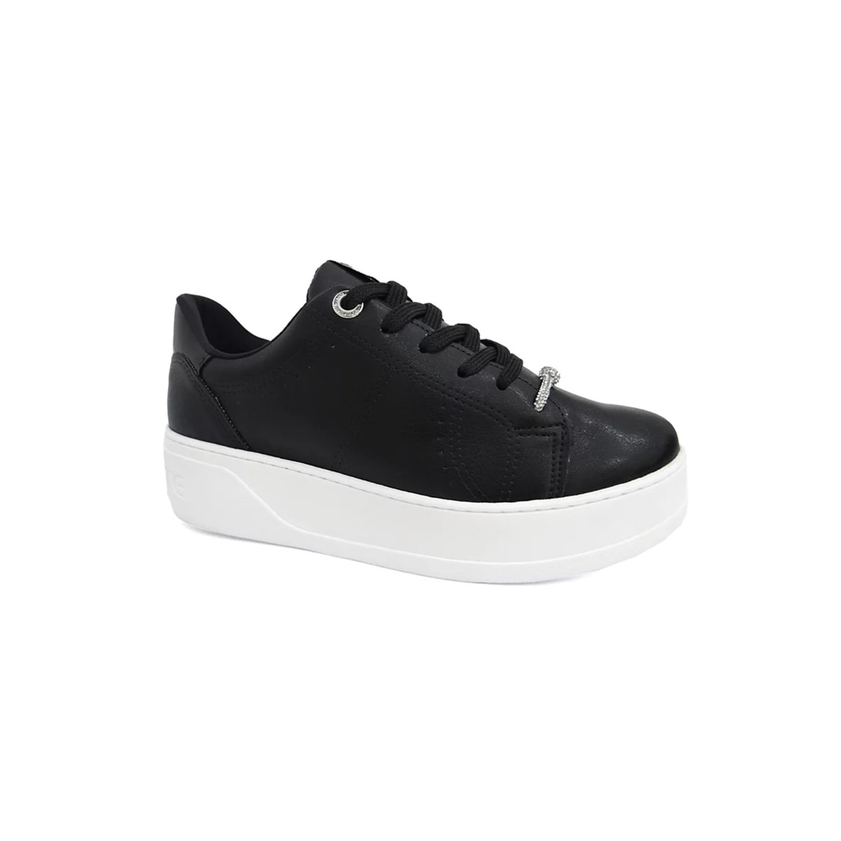 Tênis Via Marte Casual Feminino 23-13506 Preto/Preto Tênis Via Marte Casual Feminino 23-13506 Preto/Preto