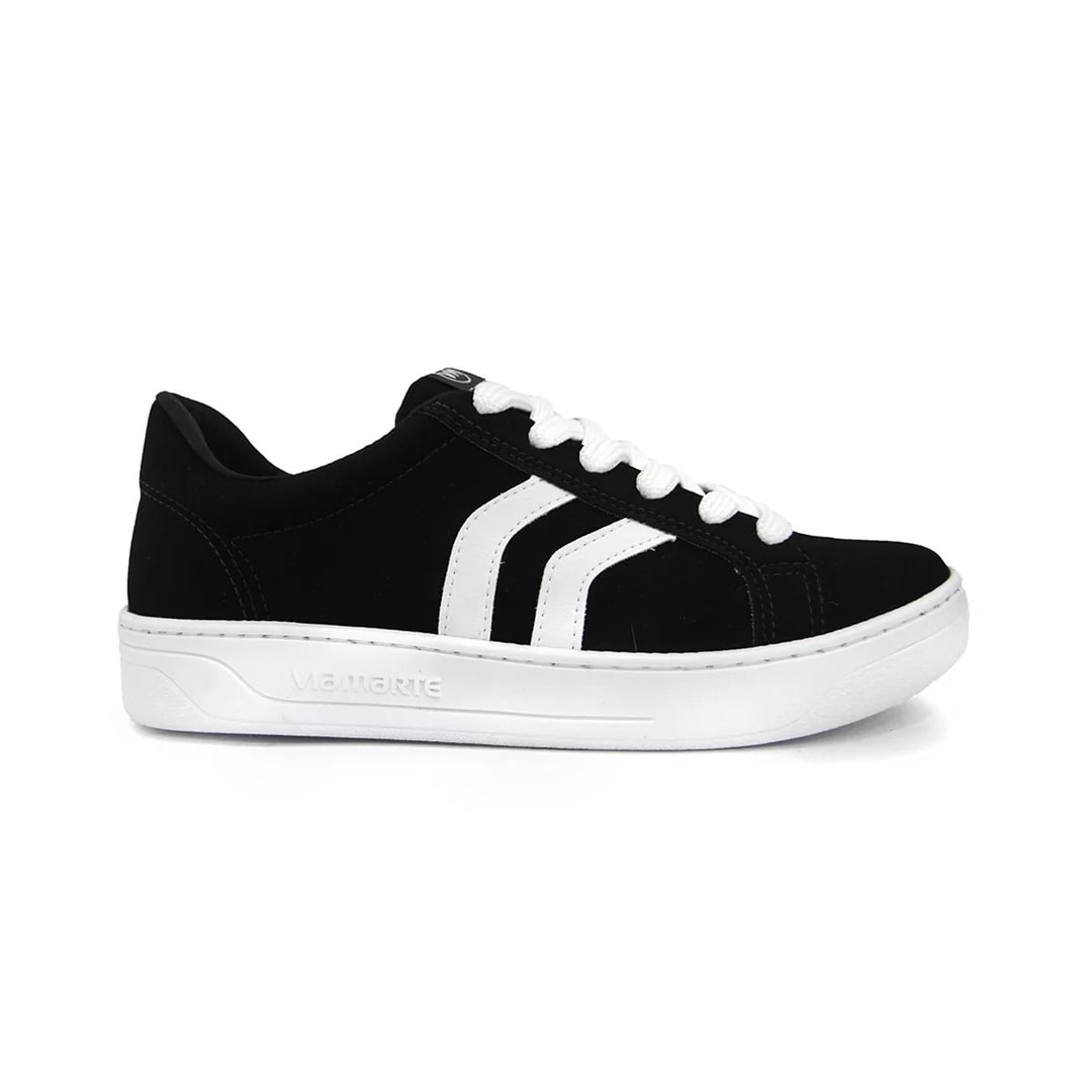 Tênis Via Marte Casual Feminino 23-6203 Preto/Branco Tênis Via Marte Casual Feminino 23-6203 Preto/Branco