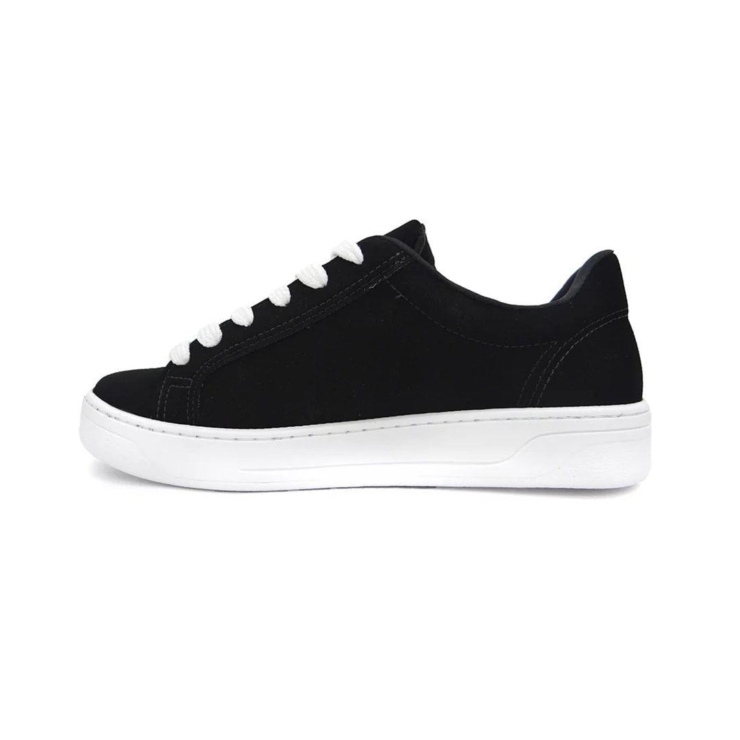 Tênis Via Marte Casual Feminino 23-6203 Preto/Branco