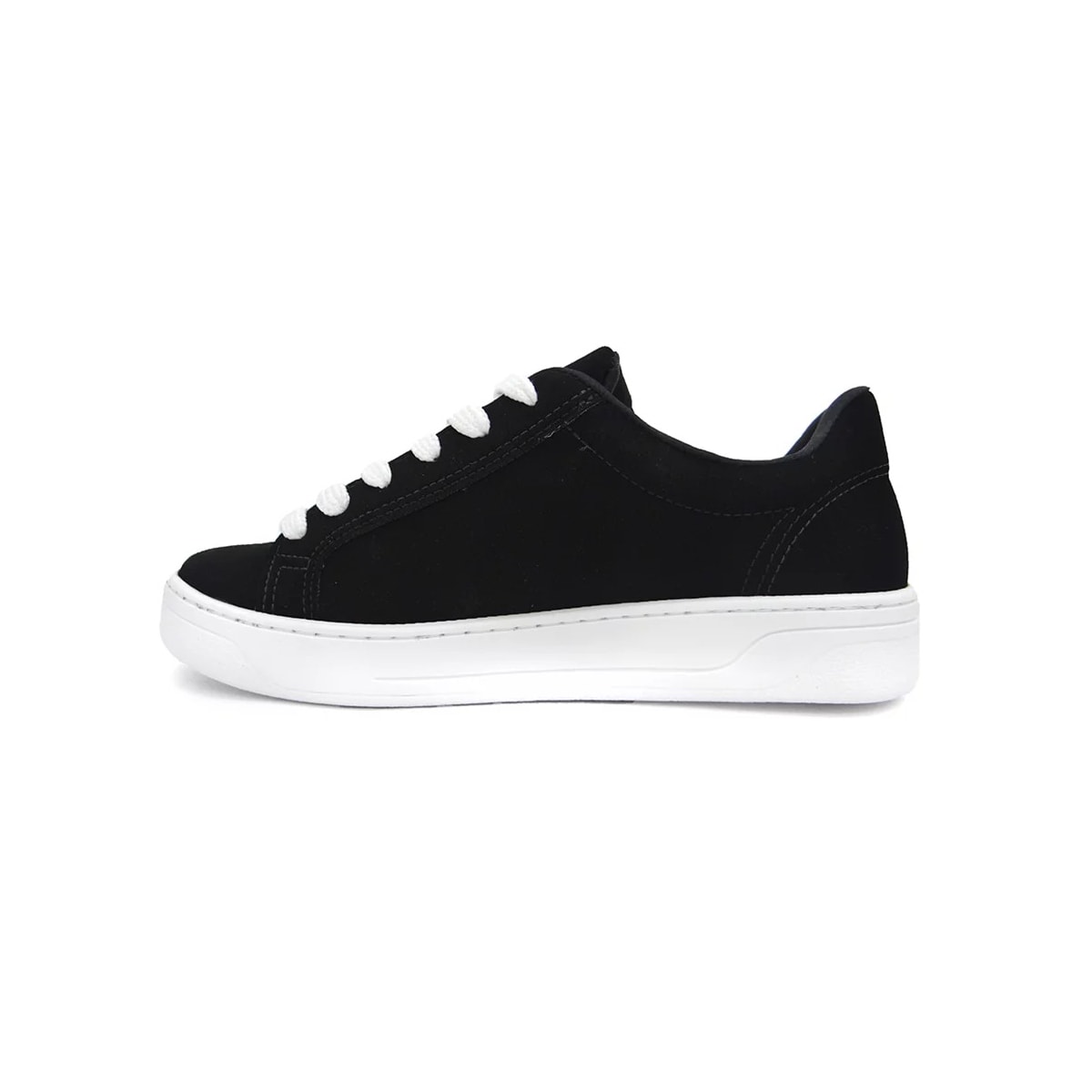 Tênis Via Marte Casual Feminino 23-6203 Preto/Branco Tênis Via Marte Casual Feminino 23-6203 Preto/Branco