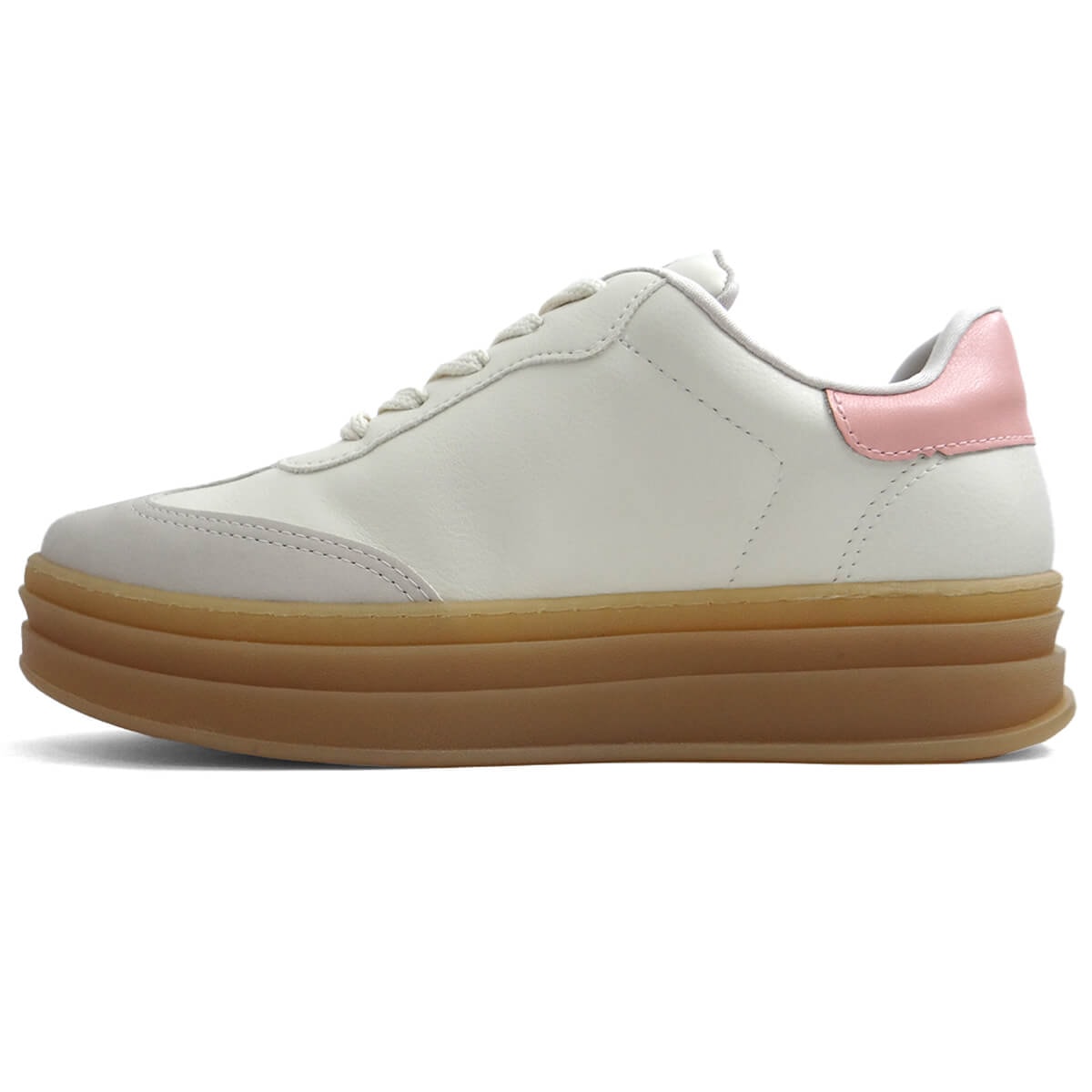 Tênis Via Marte Casual Plataforma 156-001-05 Bege Tênis Via Marte Casual Plataforma 156-001-05 Bege