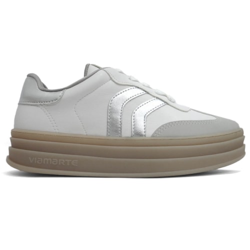 Tenis Via Marte Casual Plataforma 156-001-05 Neve