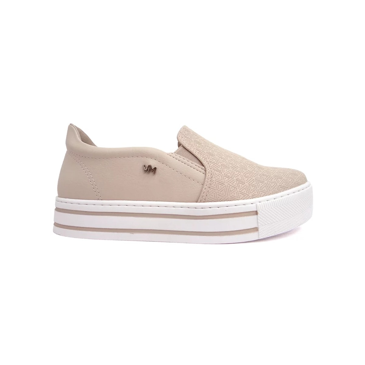 Tênis Via Marte Casual Plataforma 22-10209 Aveia Tênis Via Marte Casual Plataforma 22-10209 Aveia