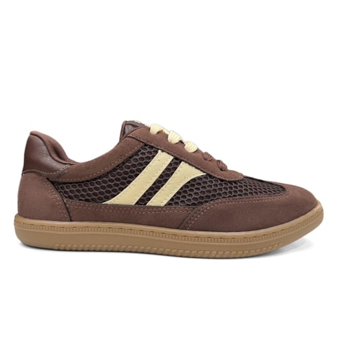 Detalhe - Tênis Via Marte Casual Retrô 129-018-06 Dark Brown