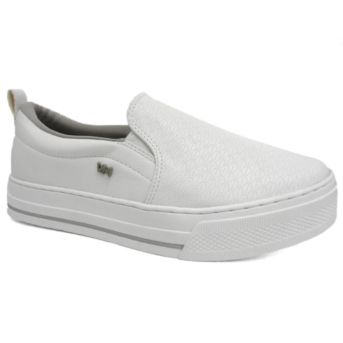 Tenis Via Marte Casual Slip-On 027-007-02 Branco