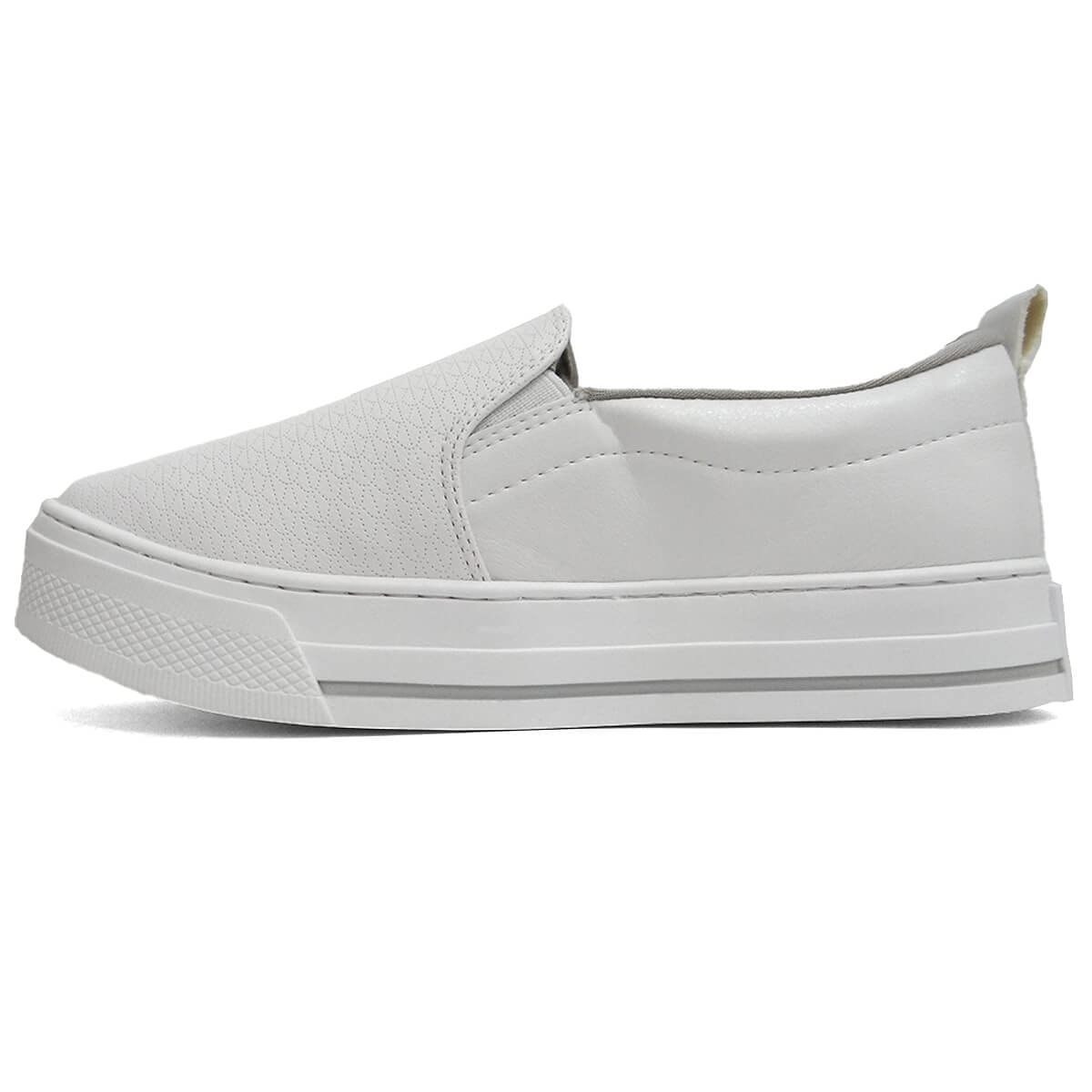 Tênis Via Marte Casual Slip-On 027-007-02 Branco Tênis Via Marte Casual Slip-On 027-007-02 Branco