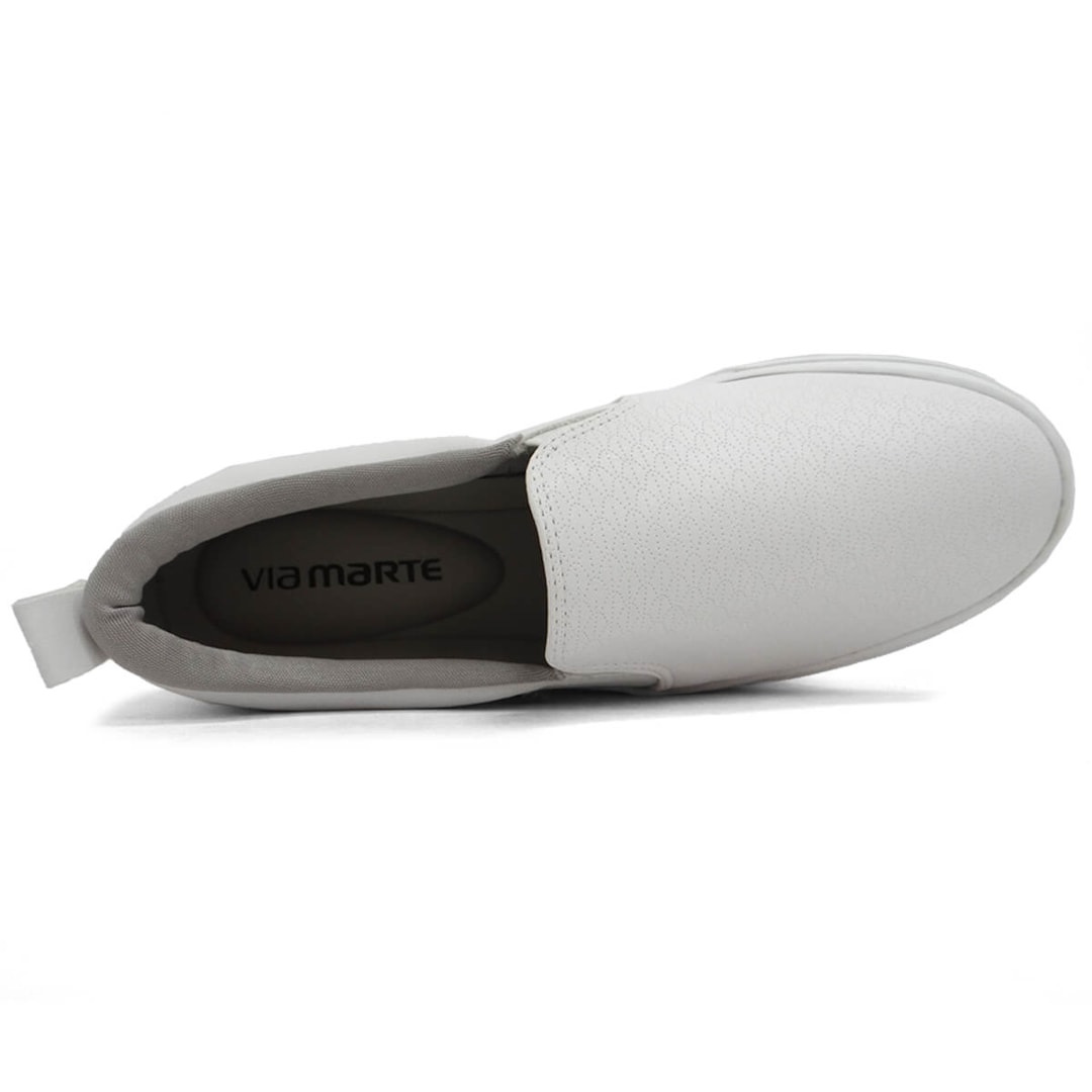 Tênis Via Marte Casual Slip-On 027-007-02 Branco
