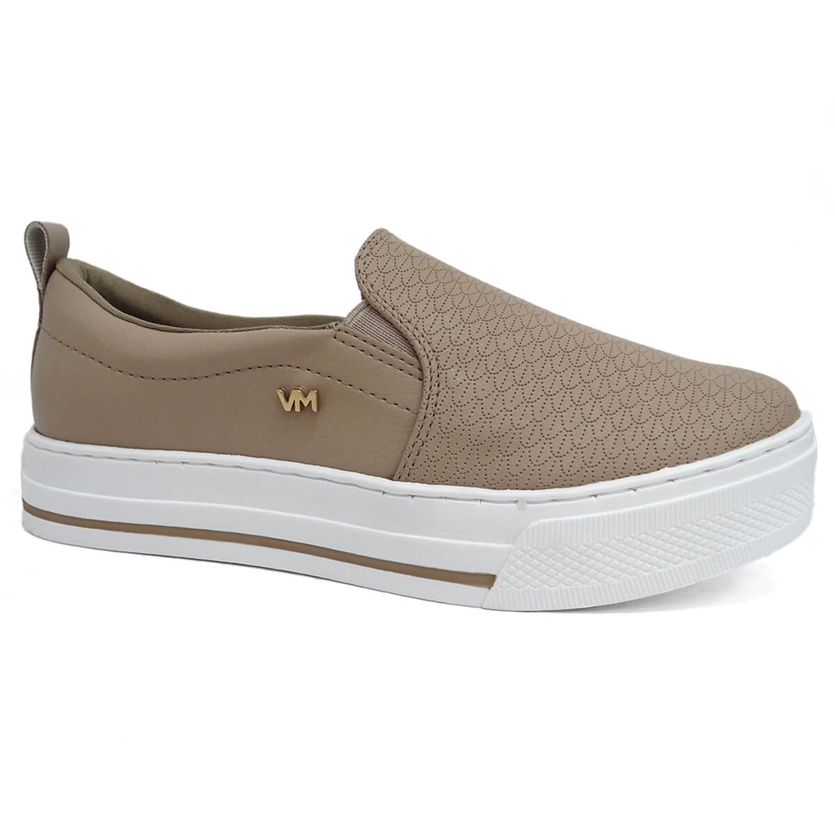 Tênis Via Marte Casual Slip-On 027-007-02 Creme Tênis Via Marte Casual Slip-On 027-007-02 Creme