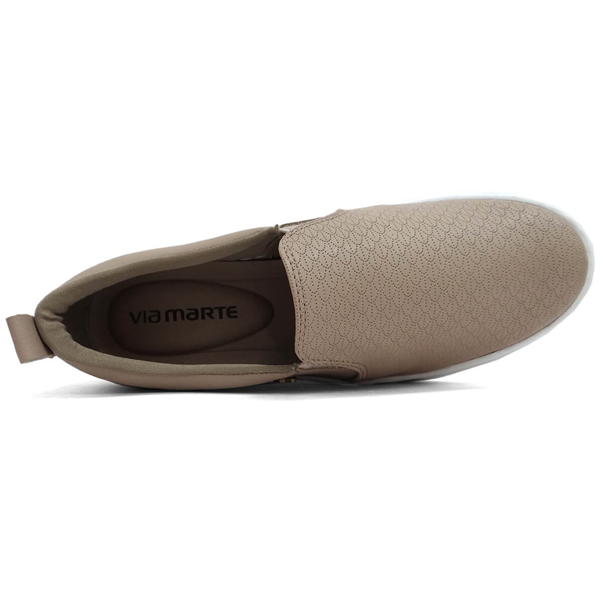 Tênis Via Marte Casual Slip-On 027-007-02 Creme Tênis Via Marte Casual Slip-On 027-007-02 Creme