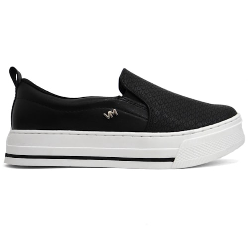 Tenis Via Marte Casual Slip-On 027-007-02 Preto