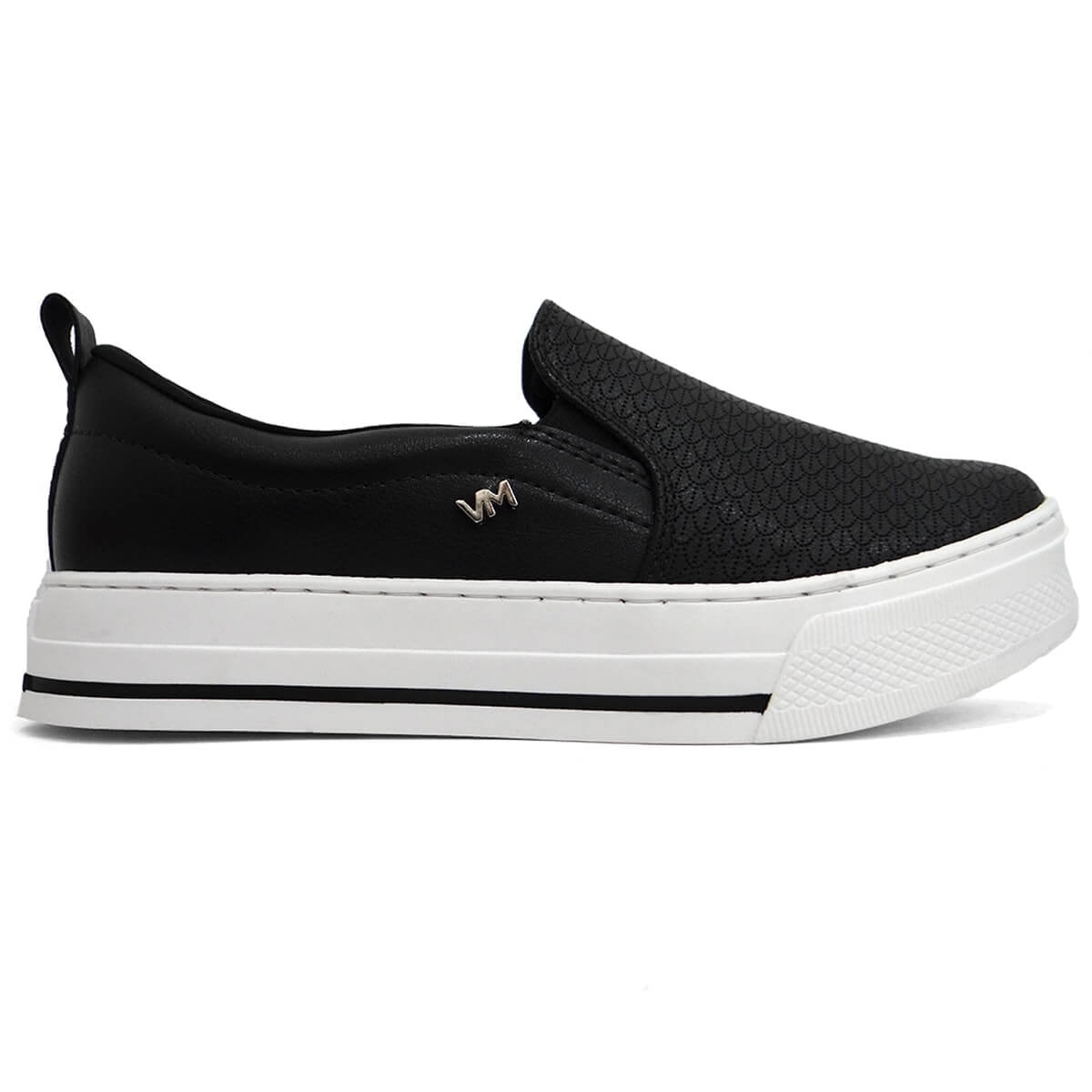Tênis Via Marte Casual Slip-On 027-007-02 Preto Tênis Via Marte Casual Slip-On 027-007-02 Preto