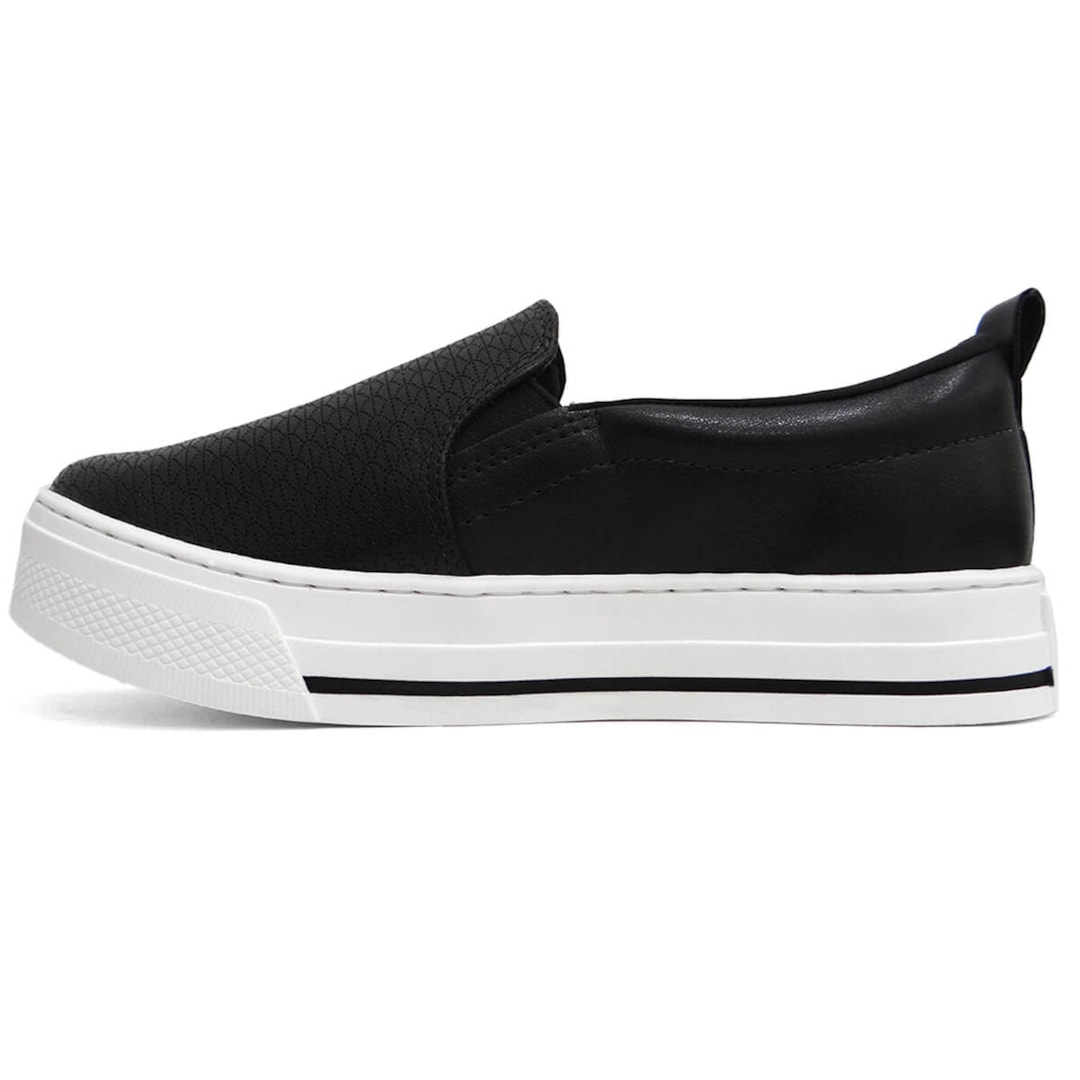 Tênis Via Marte Casual Slip-On 027-007-02 Preto