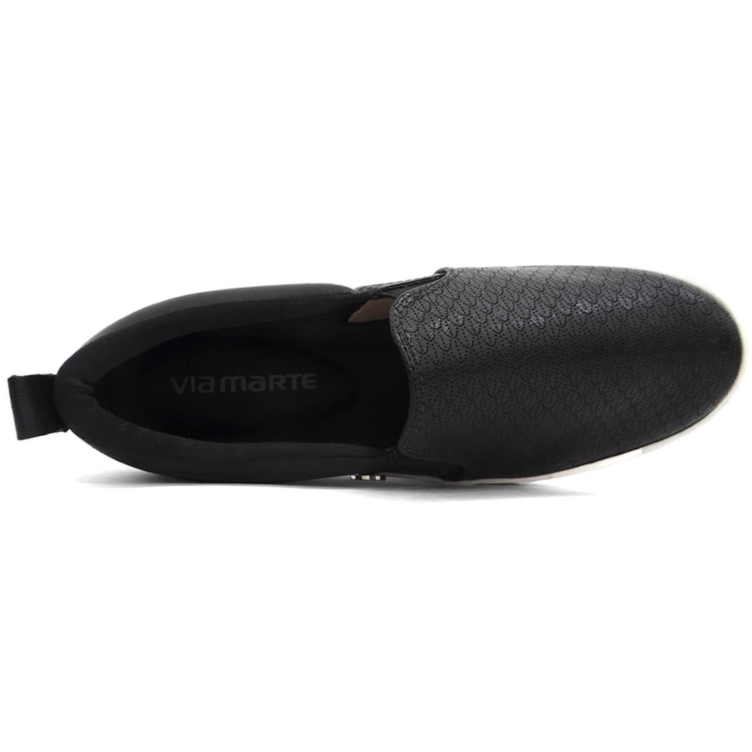 Tênis Via Marte Casual Slip-On 027-007-02 Preto