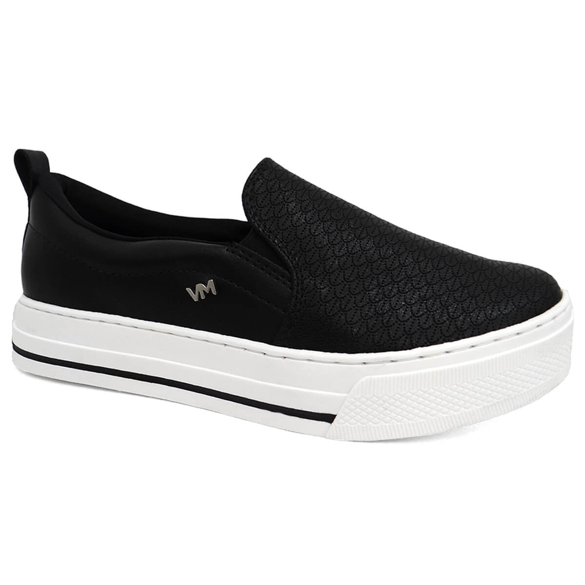 Tênis Via Marte Casual Slip-On 027-007-02 Preto Tênis Via Marte Casual Slip-On 027-007-02 Preto