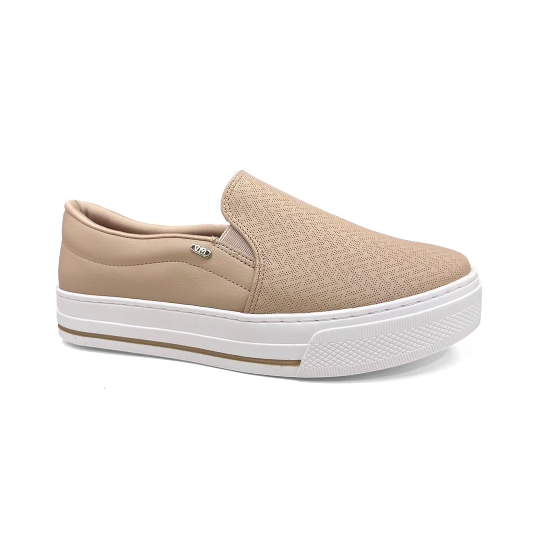 Tênis Via Marte Casual Slip-On 027-027-02 Creme