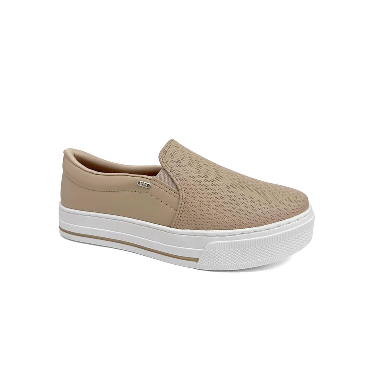 Tênis Via Marte Casual Slip-On 027-027-02 Creme