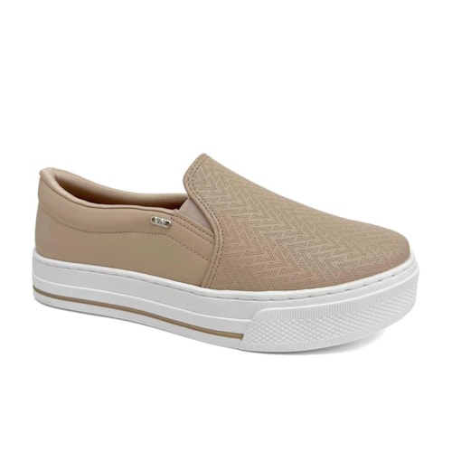 Tênis Via Marte Casual Slip-On 027-027-02 Creme