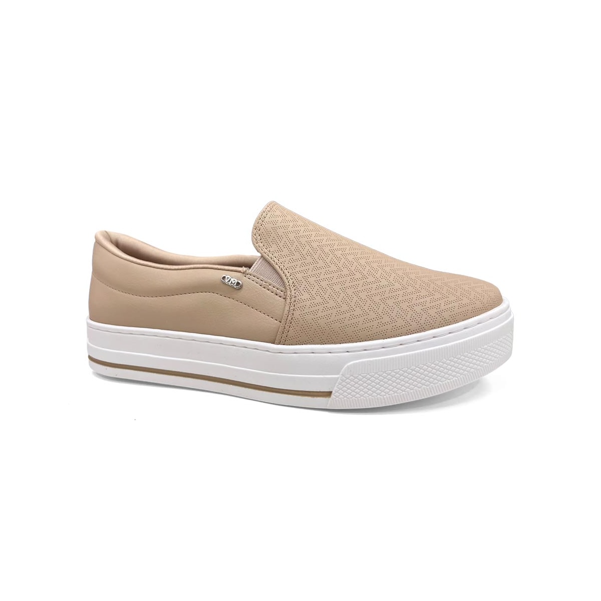 Tênis Via Marte Casual Slip-On 027-027-02 Creme Tênis Via Marte Casual Slip-On 027-027-02 Creme